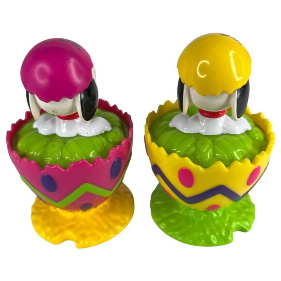 4 Whitmans Peanuts Snoopy Figurines Set Sitting In Easter Egg No Candy - Picture 8 of 11